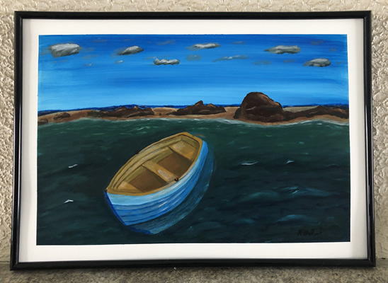 (c) Alexandre Brillant - peinture acrylique - l'île mystérieuse