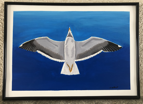 (c) Alexandre Brillant - peinture acrylique - jonathan livingston le goéland