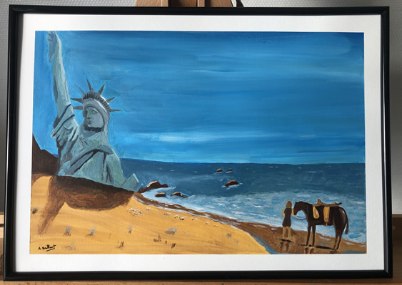 (c) Alexandre Brillant - peinture acrylique - La planète des singes