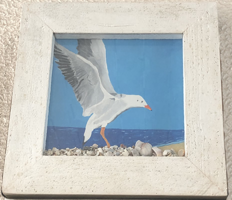 (c) Alexandre Brillant - peinture acrylique avec 3D - mouette
