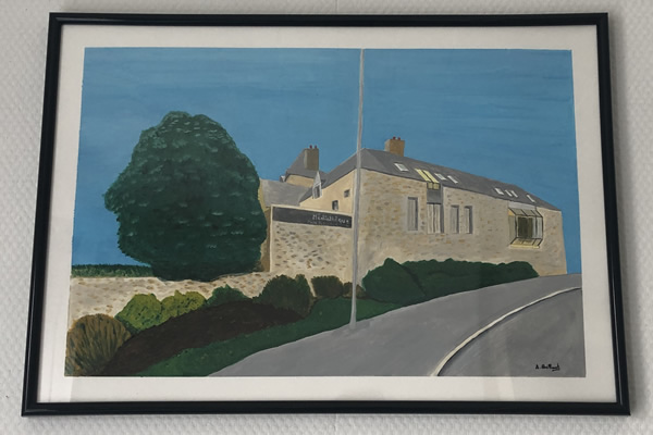 (c) Alexandre Brillant - peinture acrylique avec 3D - médiathèque de trégueux