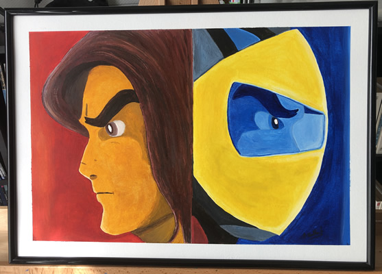 Actarus - Goldorak - (c) Alexandre Brillant - peinture à l'huile - actarus - goldorak