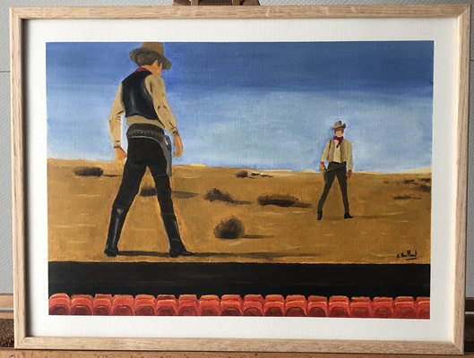 La dernière séance - (c) Alexandre Brillant - peinture à l'huile - eddy mitchell